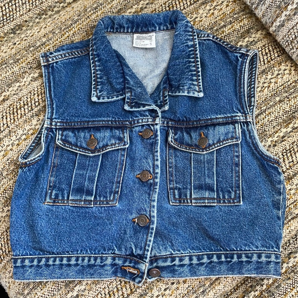 Vintage Jordache jean denim vest small